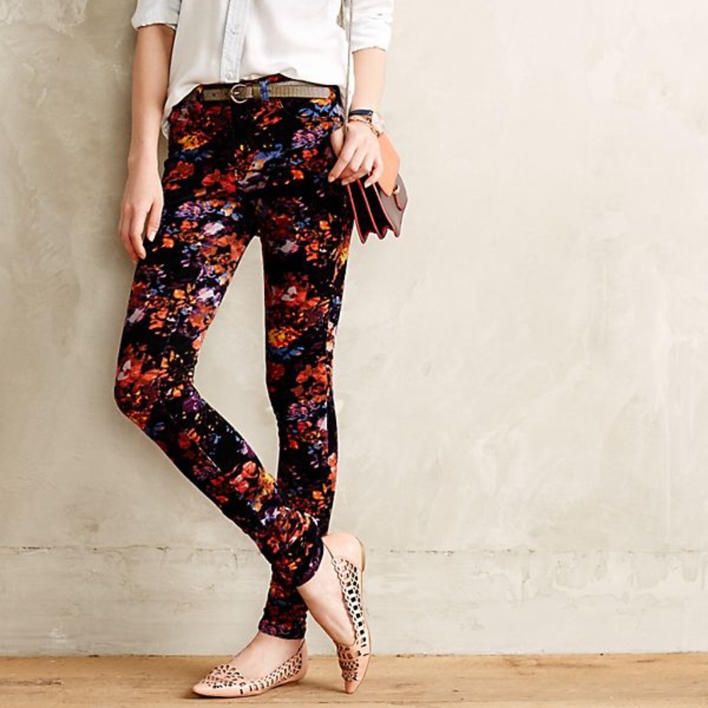 Pilcro and the Letterpress Floral Serif Corduroys